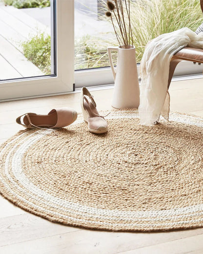 ROUND JUTE AREA RUG