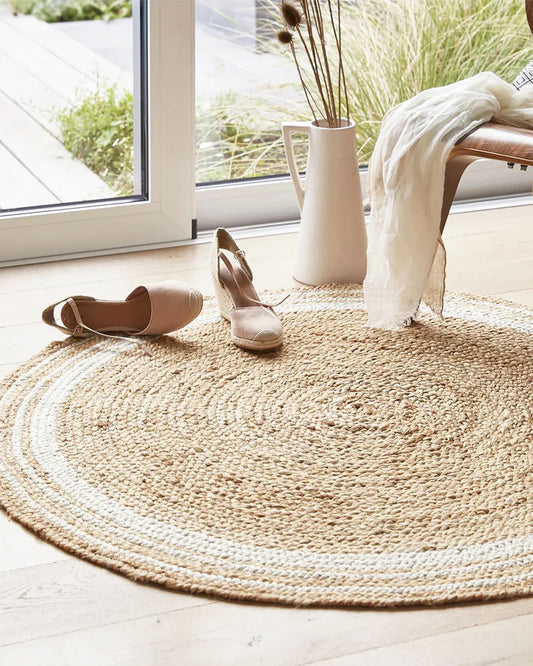 ROUND JUTE AREA RUG