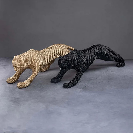 GLAM LEOPARD HANDMADE SCULPTURE