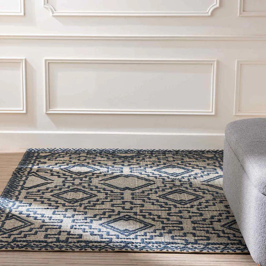 GEOMETRIC FLAT WEAVE JUTE DHURRIE