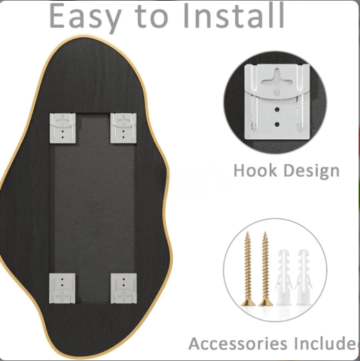 MODERN ABSTRACT ORGANIC WALL MIRROR