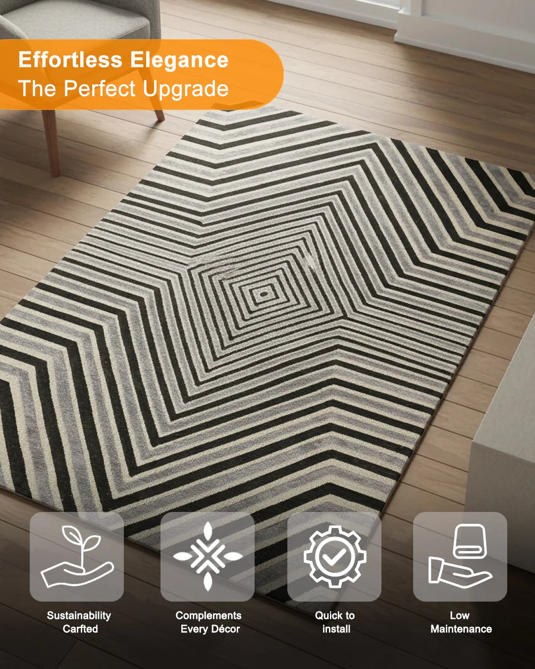 VECTOR WEAVE KNITTED RUG