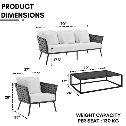 6-PIECE OUTDOOR ROPE SOFA SET