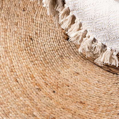 NATURAL JUTE BROWN RUG