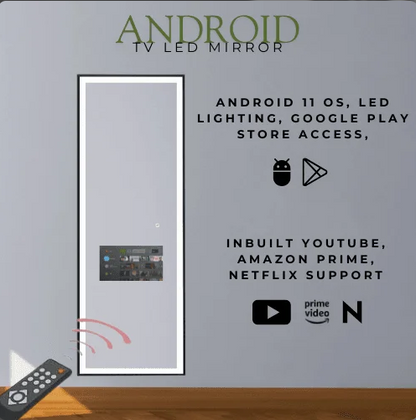 PREMIUM RECTANGLE LED MIRROR WITH ANDROID TV