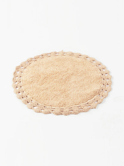 COTTON ROUND BATHTUB MAT