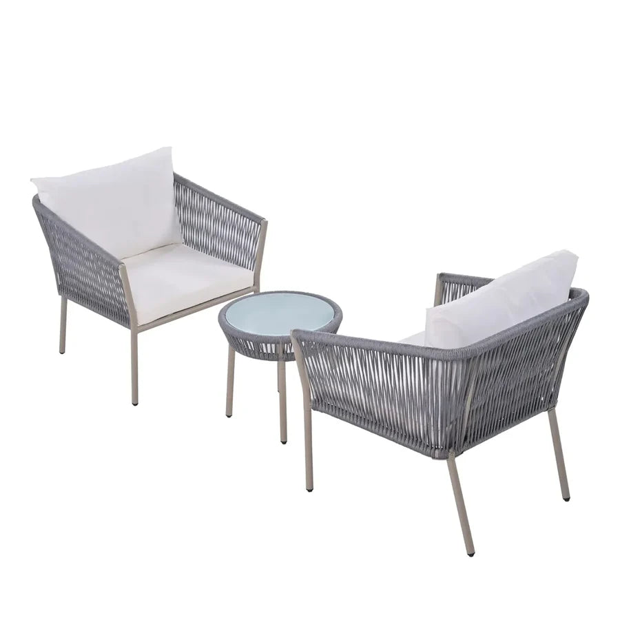 3-PIECE ROPE PATIO SET