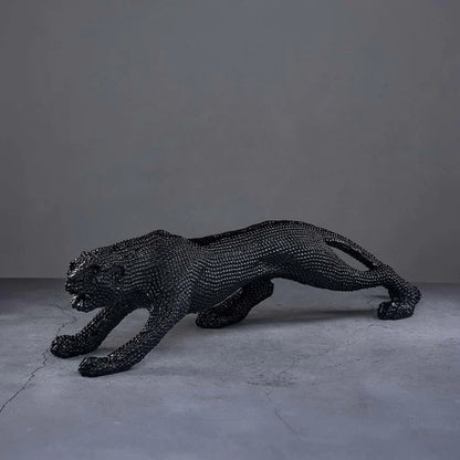 GLAM LEOPARD HANDMADE SCULPTURE