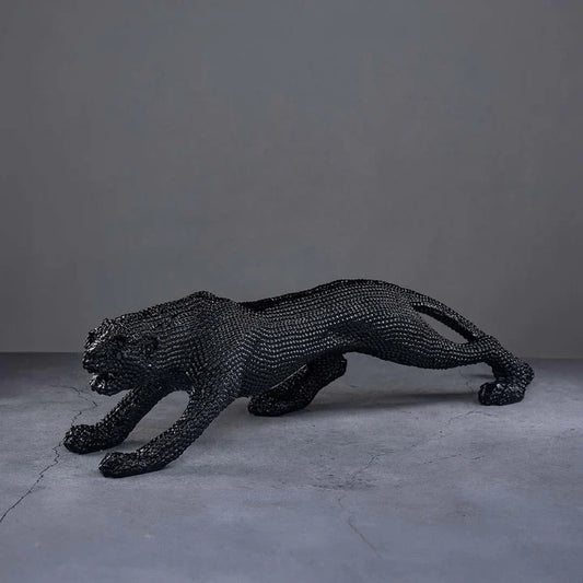 GLAM LEOPARD HANDMADE SCULPTURE