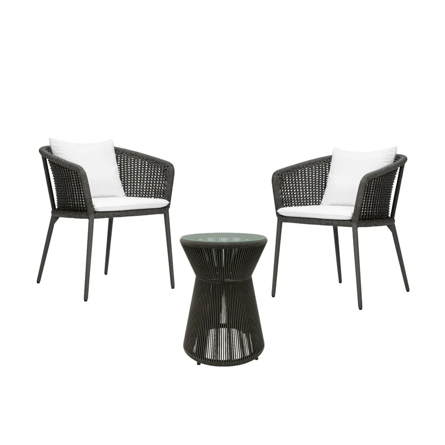 OUTDOOR ROPE 3-PIECE PATIO SET