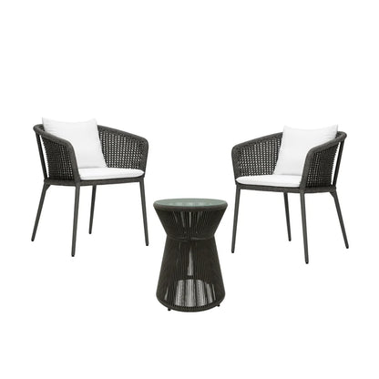 OUTDOOR ROPE 3-PIECE PATIO SET