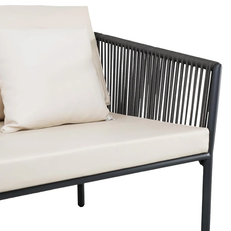 OUTDOOR 4 SEATER ROPE SOFA SET