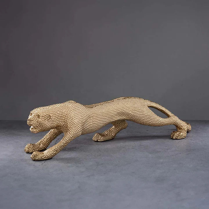 GLAM LEOPARD HANDMADE SCULPTURE