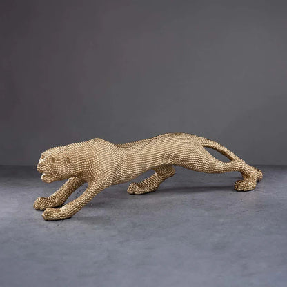 GLAM LEOPARD HANDMADE SCULPTURE