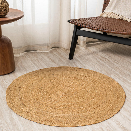NATURAL JUTE BROWN RUG