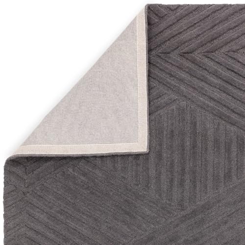 GREY HAND TUFTED WOOL CARPET