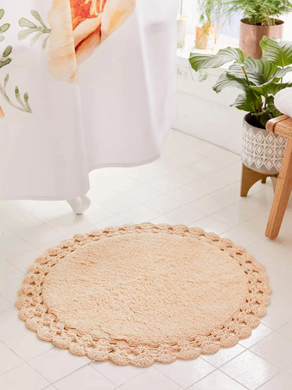 COTTON ROUND BATHTUB MAT