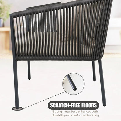 OUTDOOR 4 SEATER ROPE SOFA SET