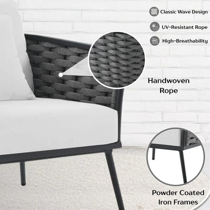 6-PIECE OUTDOOR ROPE SOFA SET