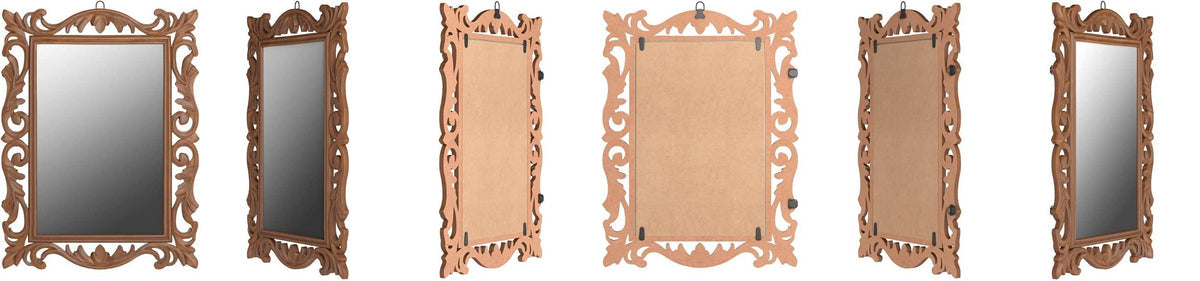 WOOD HANDCRAFTED WALL MIRROR