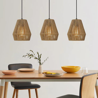 RATTAN SEAGRASS PAPER RAFFIA KAUNA GRASS WICKER LAMP