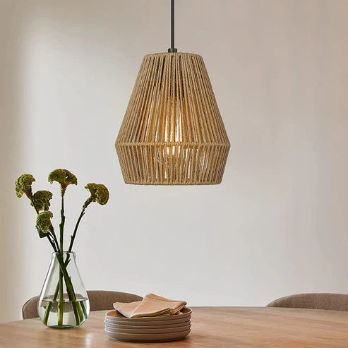 RATTAN SEAGRASS PAPER RAFFIA KAUNA GRASS WICKER LAMP