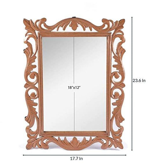 WOOD HANDCRAFTED WALL MIRROR
