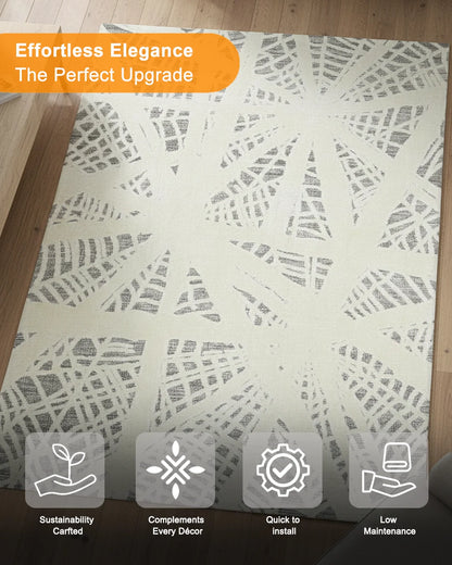 HOMEKNIT GEOMETRIC WEB GREY MICROFIBER RUG