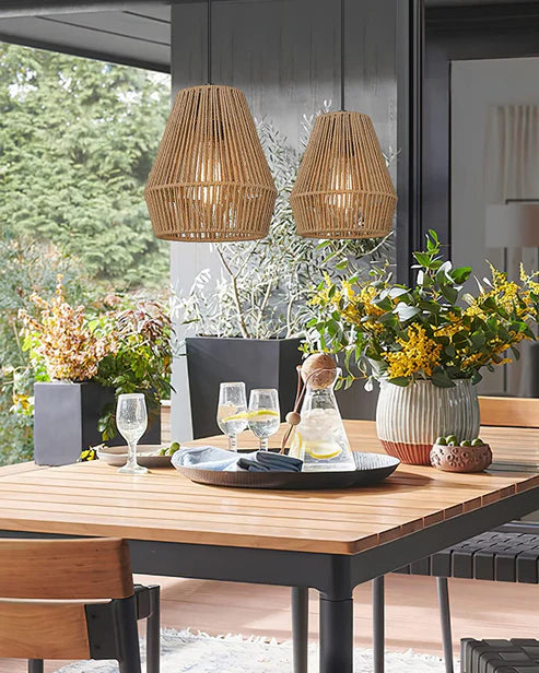 RATTAN SEAGRASS PAPER RAFFIA KAUNA GRASS WICKER LAMP