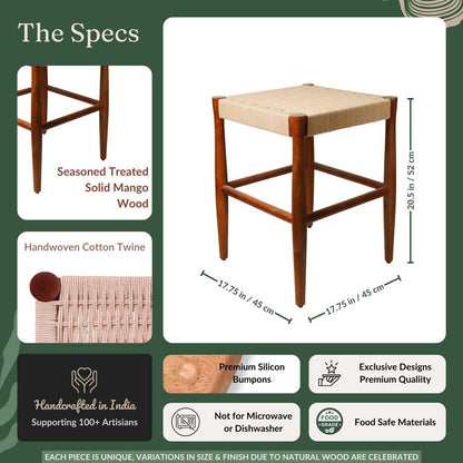 SOLID WOOD LOOM NEST STOOL