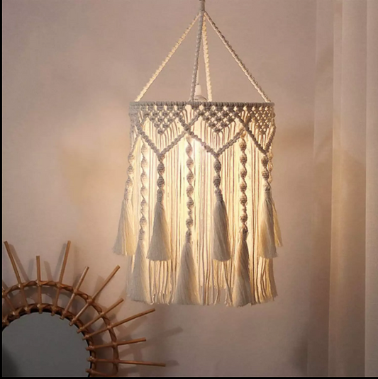 MODERN COTTON MACRAME LAMP