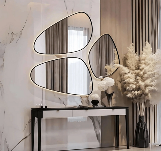 MODERN IRREGULAR MIRROR SET WITH LED BACKLIGHTING