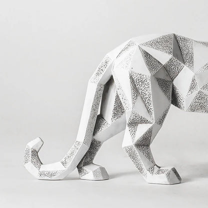 CHECKERED LEOPARD SCULPTURE