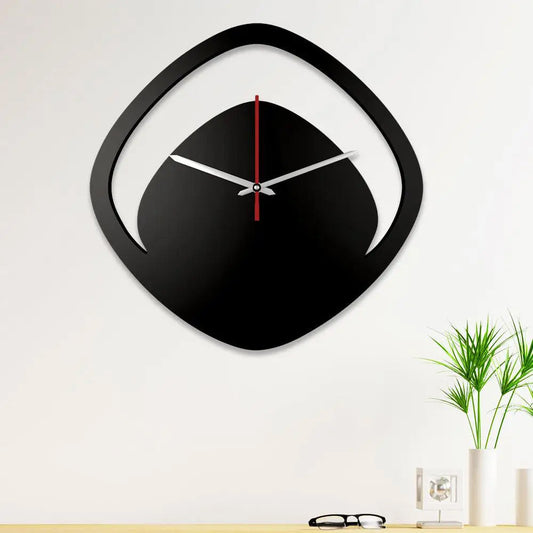 HANDCRAFTED WOODEN WALL CLOCK IN UNIQUE SHAPE