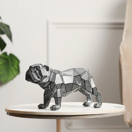 FRACTAL LINES BULLDOG SCULPTURE