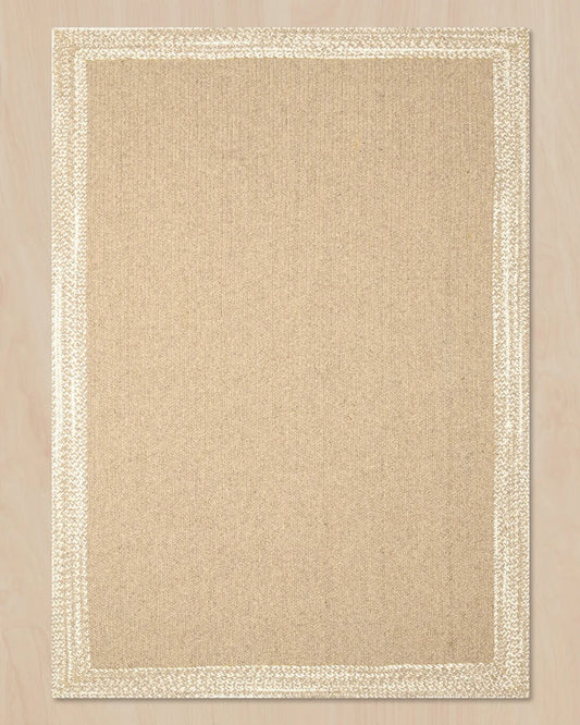 URNA PATTERNED WOOL RUG BEIGE