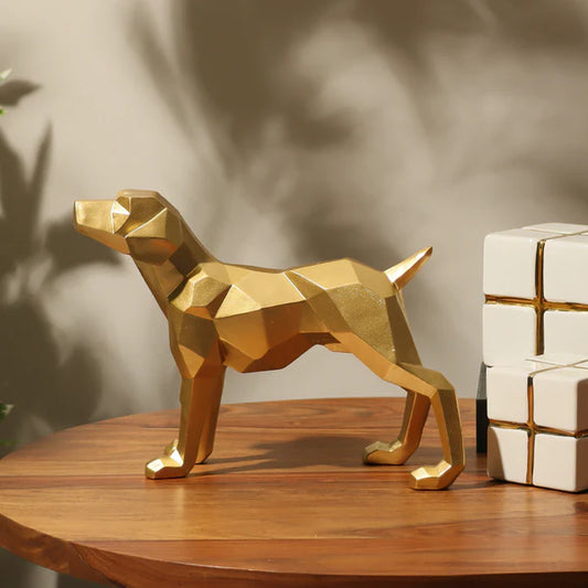 GEOMETRIC STANDING DOG SCULPTURE
