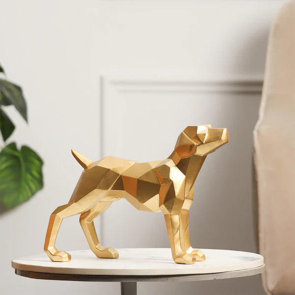 GEOMETRIC STANDING DOG SCULPTURE