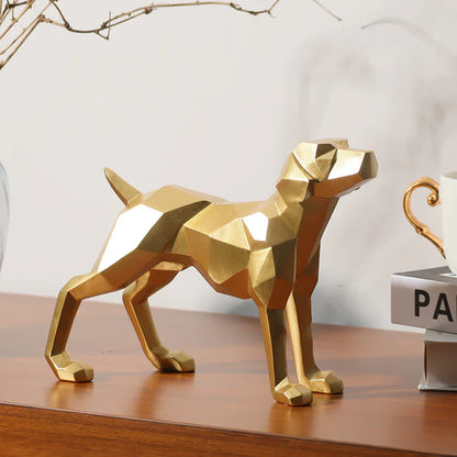 GEOMETRIC STANDING DOG SCULPTURE