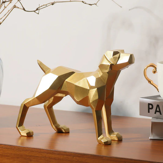 GEOMETRIC STANDING DOG SCULPTURE