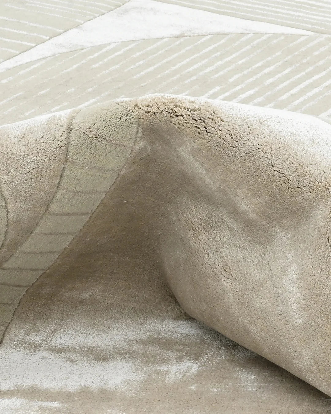 SAGE IVORY ABSTRACT GEOMETRIC HAND TUFTED WOOL RUG