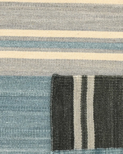 NOMAD HARBOR HANDWOVEN WOOL DHURRIE