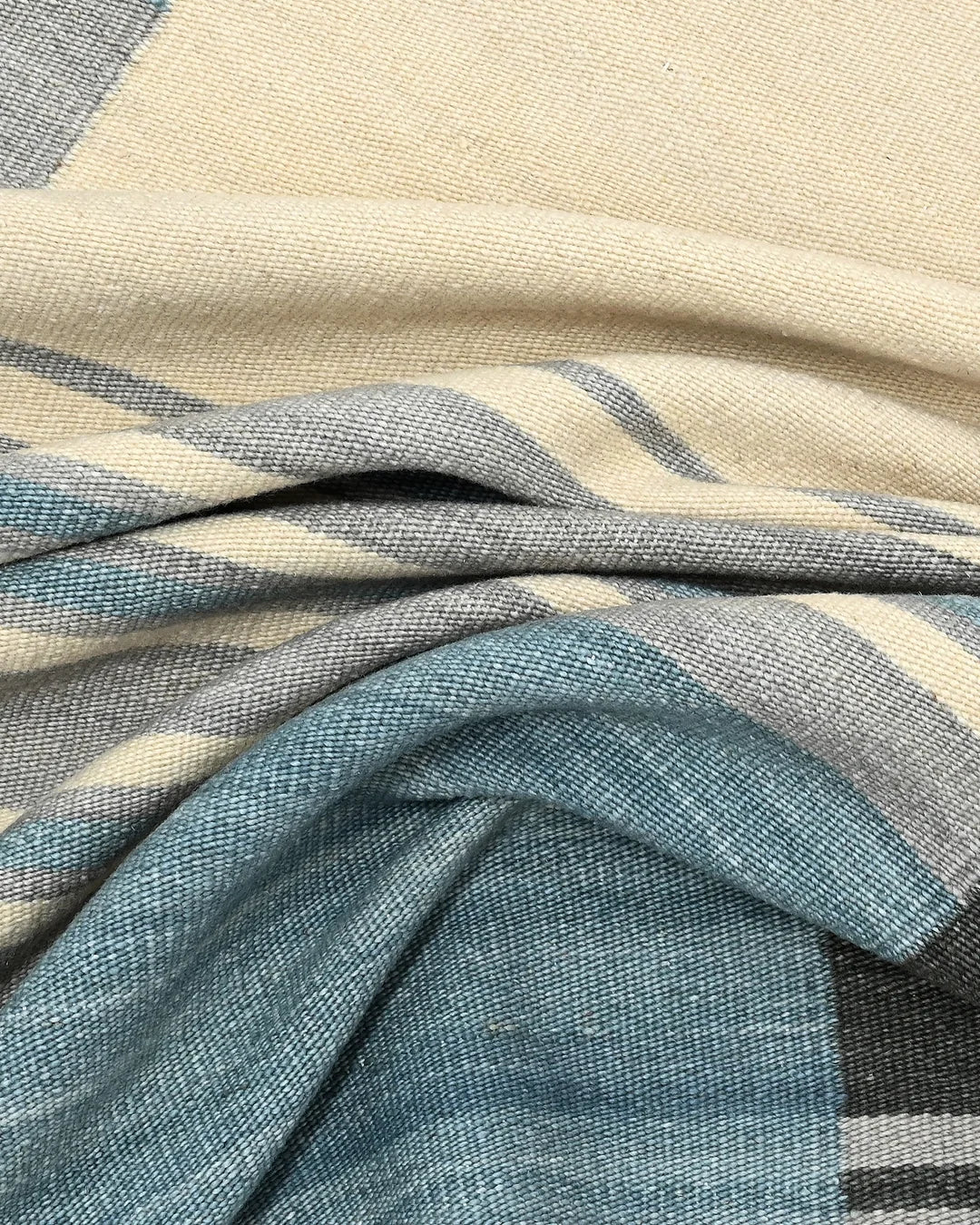 NOMAD HARBOR HANDWOVEN WOOL DHURRIE