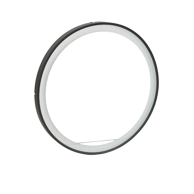 BLACK METAL OUTER ROUND LED MIRROR