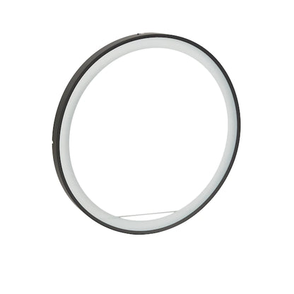 BLACK METAL OUTER ROUND LED MIRROR