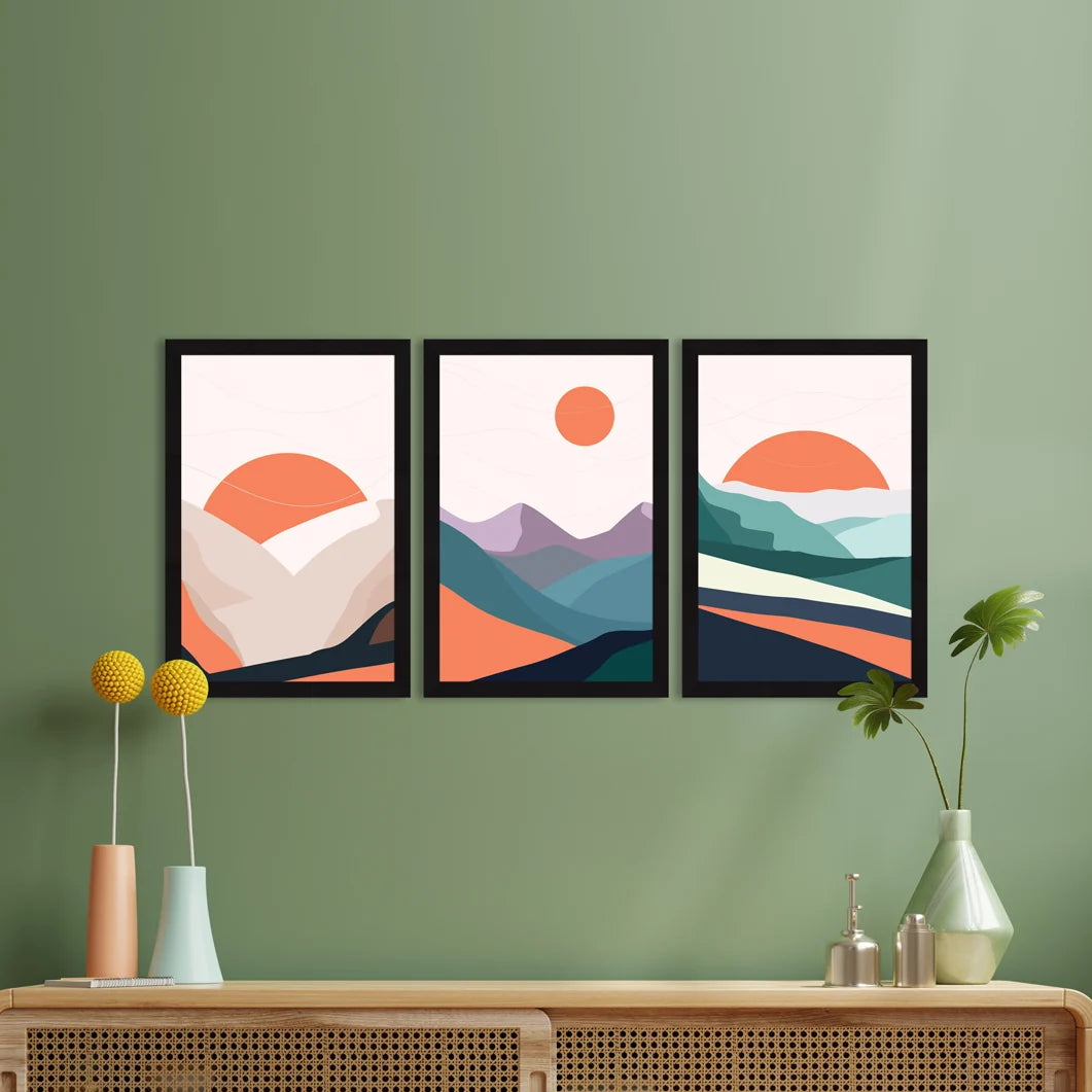 ABSTRACT ART PAINTINGS SET OF 3