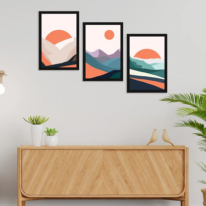 ABSTRACT ART PAINTINGS SET OF 3