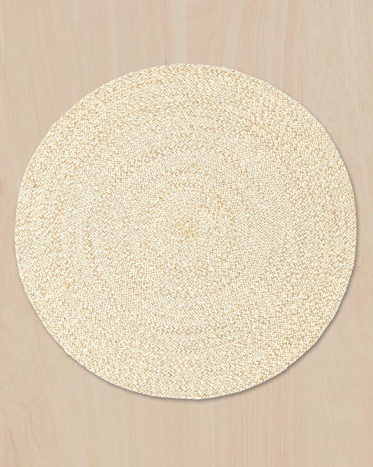 URNA MELANGE WOOL RUG BEIGE ROUND