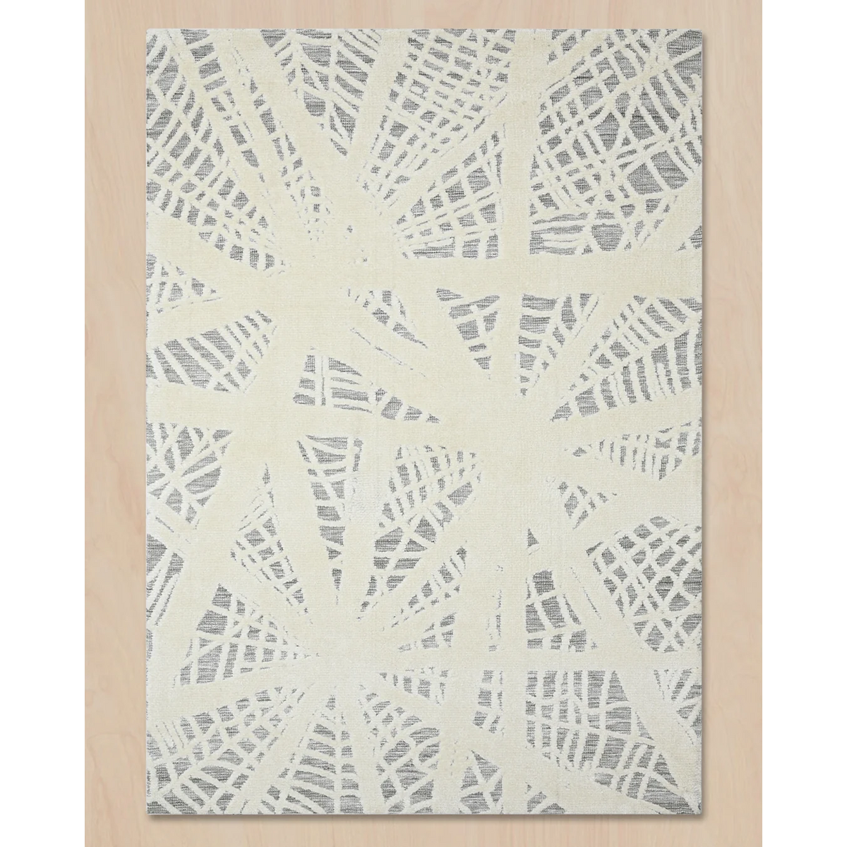 HOMEKNIT GEOMETRIC WEB GREY MICROFIBER RUG