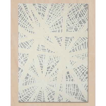 HOMEKNIT GEOMETRIC WEB GREY MICROFIBER RUG